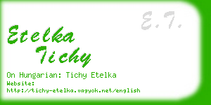 etelka tichy business card